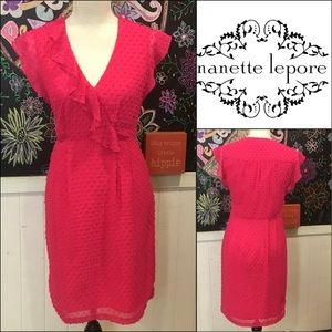 Hot pink Nanette lepore Party DRESS Sz2